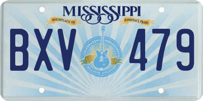 MS license plate BXV479