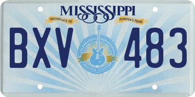 MS license plate BXV483