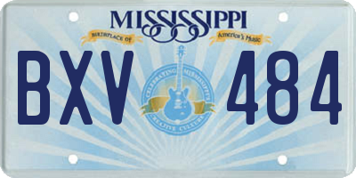 MS license plate BXV484