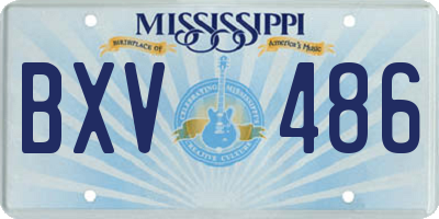MS license plate BXV486