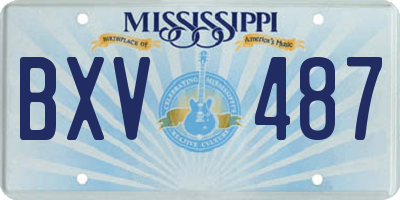 MS license plate BXV487
