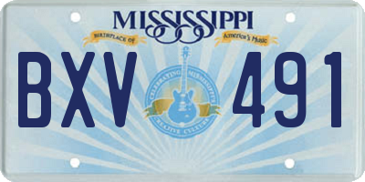 MS license plate BXV491