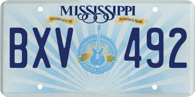 MS license plate BXV492