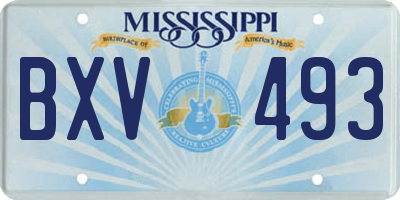 MS license plate BXV493