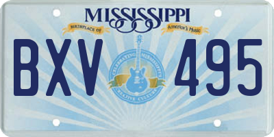 MS license plate BXV495