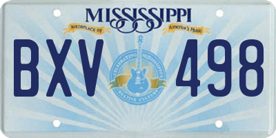 MS license plate BXV498