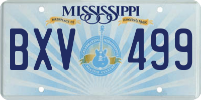 MS license plate BXV499