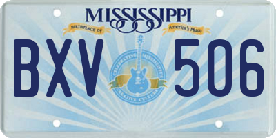 MS license plate BXV506