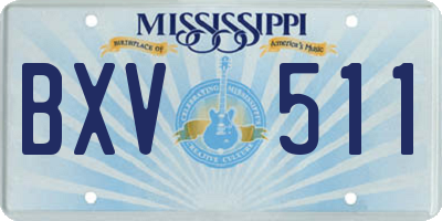 MS license plate BXV511