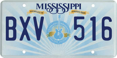 MS license plate BXV516