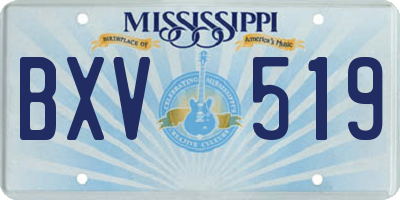 MS license plate BXV519