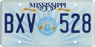 MS license plate BXV528