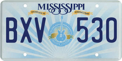 MS license plate BXV530