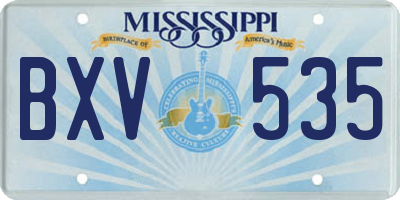 MS license plate BXV535