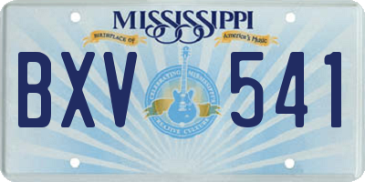MS license plate BXV541
