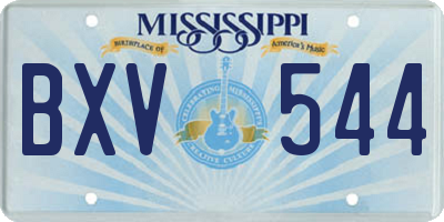 MS license plate BXV544