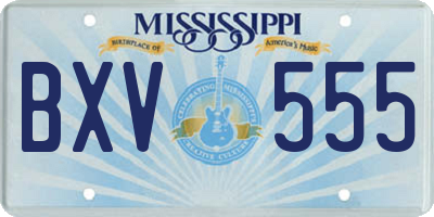 MS license plate BXV555