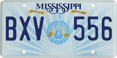 MS license plate BXV556