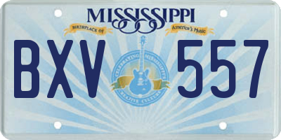 MS license plate BXV557