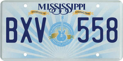 MS license plate BXV558