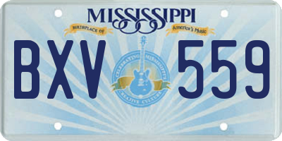 MS license plate BXV559