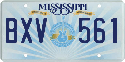 MS license plate BXV561