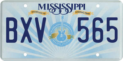 MS license plate BXV565