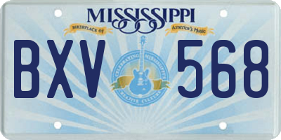 MS license plate BXV568