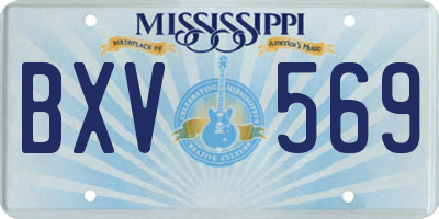 MS license plate BXV569