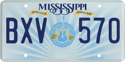 MS license plate BXV570