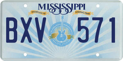 MS license plate BXV571