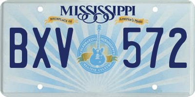 MS license plate BXV572