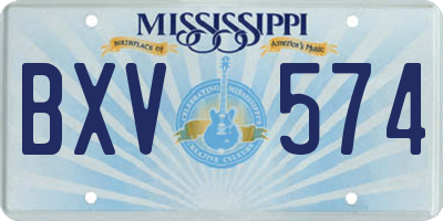 MS license plate BXV574