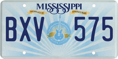 MS license plate BXV575