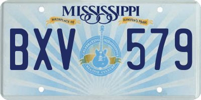 MS license plate BXV579
