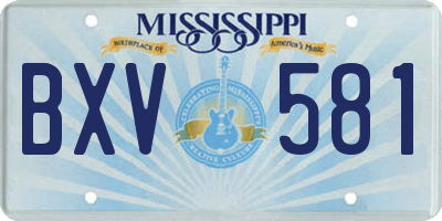 MS license plate BXV581