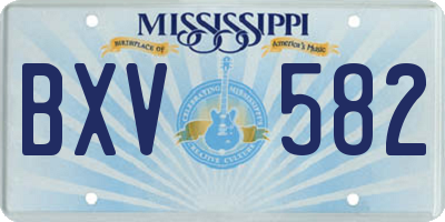 MS license plate BXV582