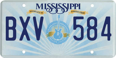 MS license plate BXV584
