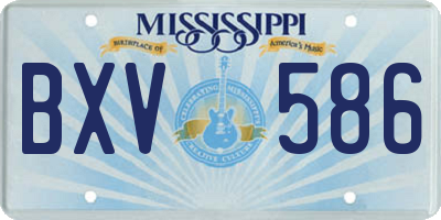 MS license plate BXV586