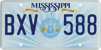 MS license plate BXV588