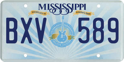 MS license plate BXV589