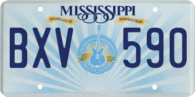 MS license plate BXV590