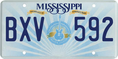 MS license plate BXV592