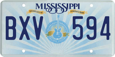 MS license plate BXV594