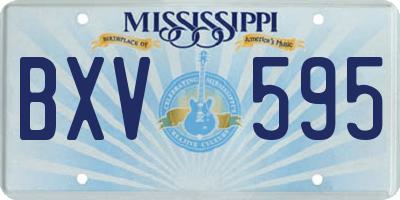 MS license plate BXV595