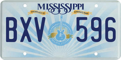 MS license plate BXV596