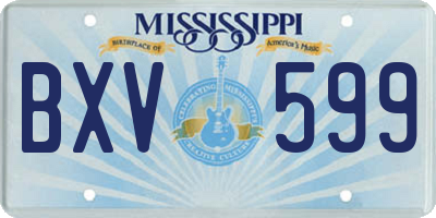 MS license plate BXV599