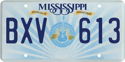 MS license plate BXV613