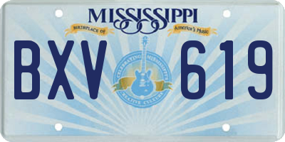 MS license plate BXV619