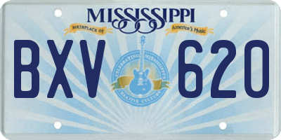 MS license plate BXV620